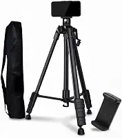 Tripé Profissional Universal 1,5m Ajustável Para Celular e Câmera, Com Regulagem de Altura, Bolsa de Transporte e Suporte para Celular