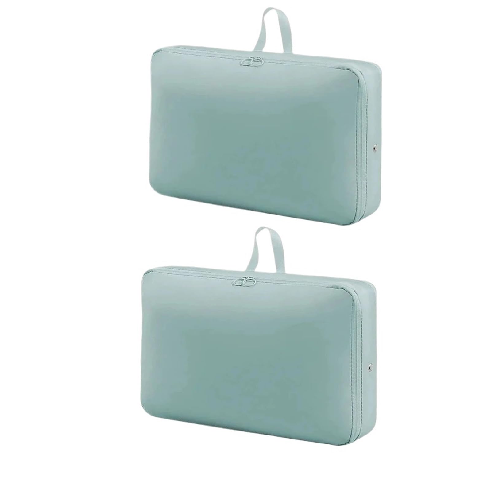 2PCS Zipper Compression Bags for Duvet Storage - Space Saving Organizer for Clothes, Blankets, and Comforters(Green2pcs)