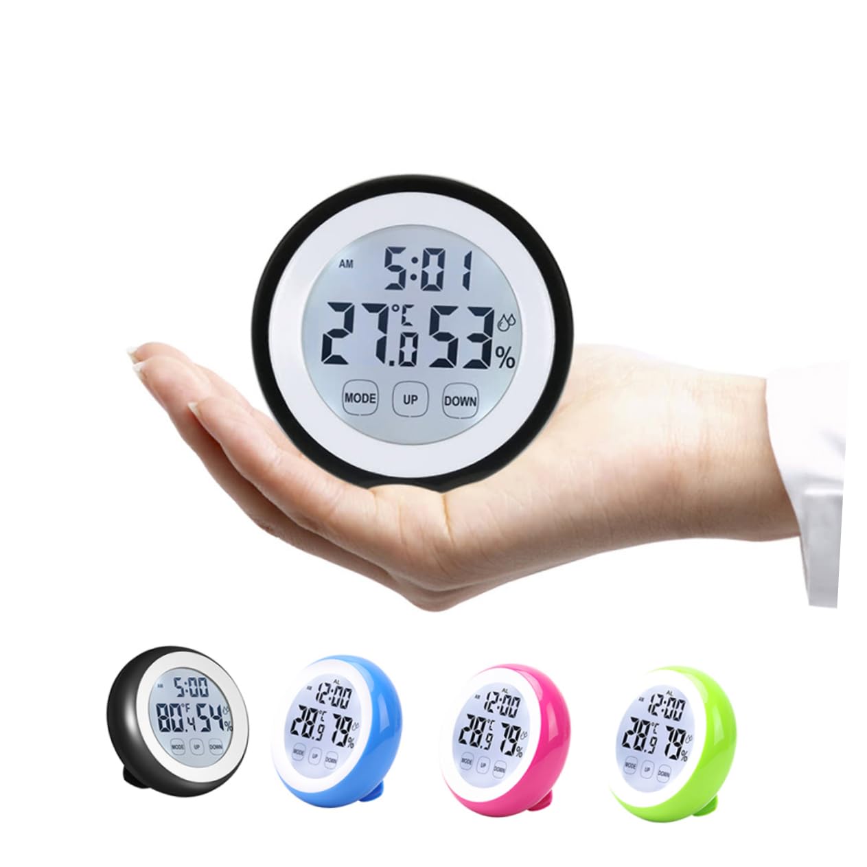 Toddmomy Lot De 3 Hygromètres Numériques Dintérieur Pour Bébé Avec Écran Tactile Lcd Et Réveil