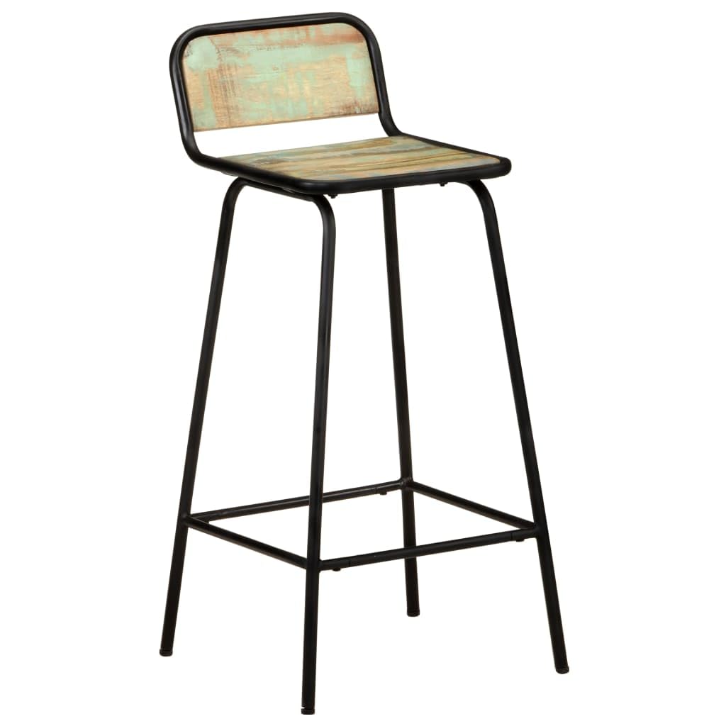 Chaises de bar en bois massif instables ? Optez pour notre lot de 4 tabourets en acier robuste