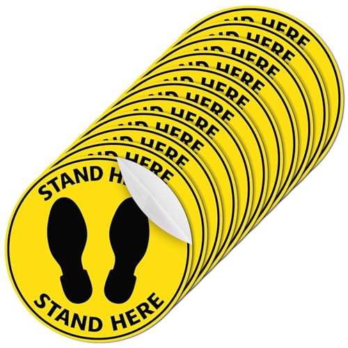 Dunzoom Stand Here Floor Sign 16x16