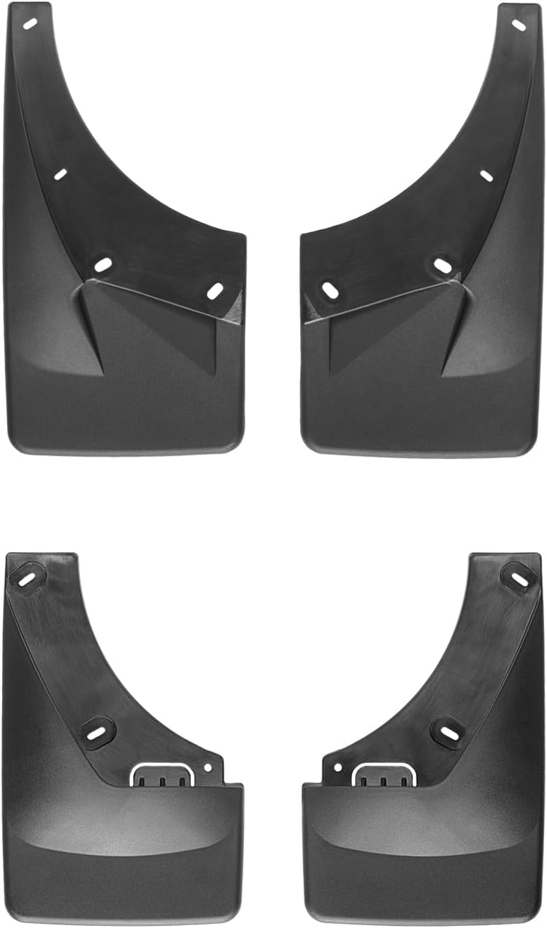 WeatherTech Custom No Drill Splash Guard MudFlaps for Cadillac Escalade ESV, Yukon XL, Yukon - Front & Rear Set (110008-120012), Black