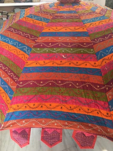 Indian Garden Umbrella- Outdoor Umbrella Sun Shade Umbrellas For Weddings, Decorative Umbrellas For Bridal Shower, Sun Umbrellas For Beach, Handmade Patchwork Embriodery Garden Patio Umbrella Parasols #TOP5