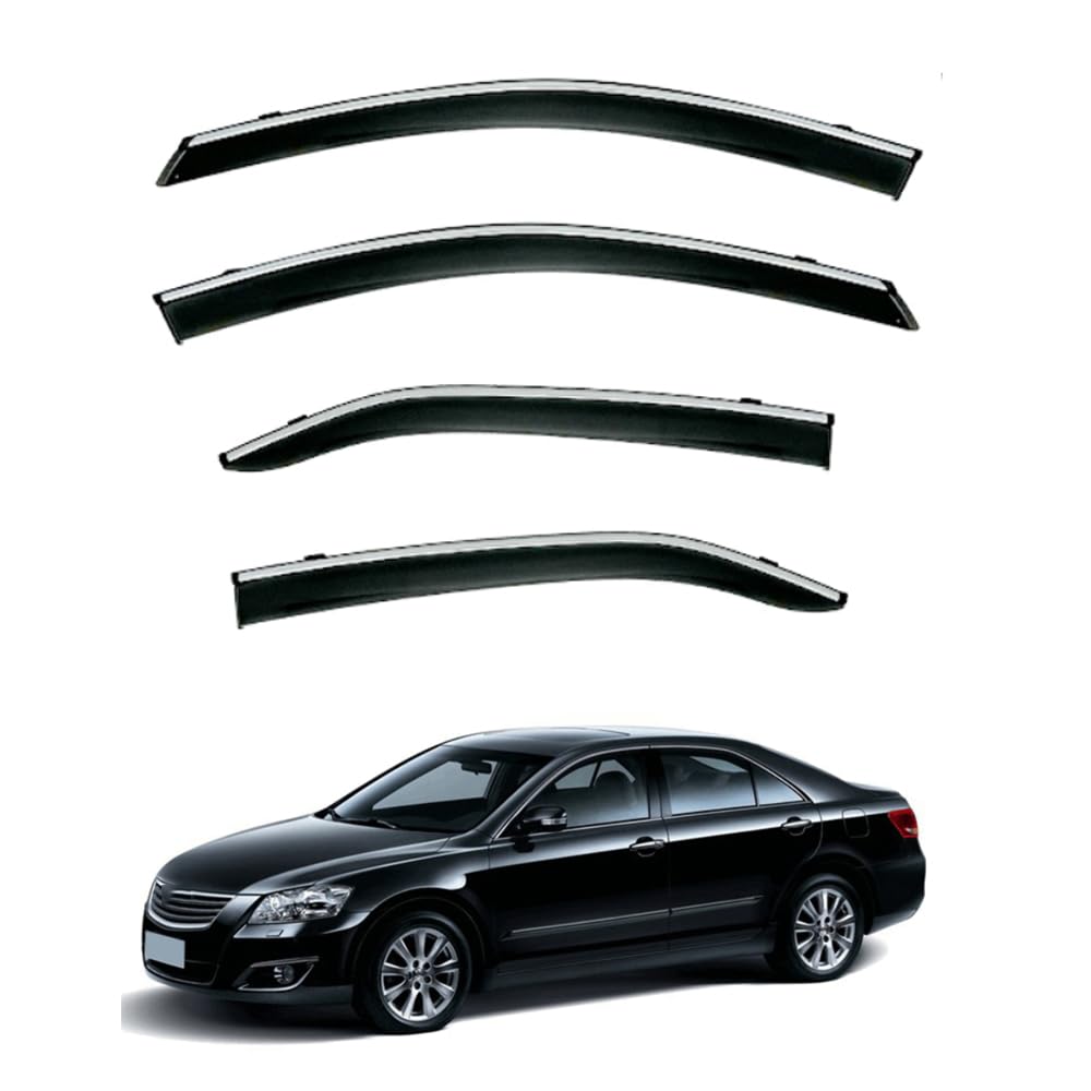 QOEMRHELT 4pc Set In-Channel Wind Deflectors, for Toyota Camry XV40 2006-2011 Window Visors Rain Guards Vent Visors Rain & Sun Protection,Car Accessories