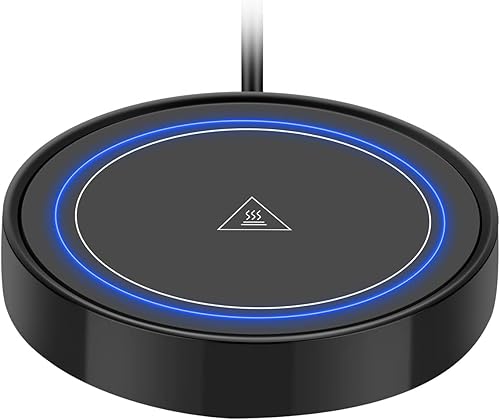 Calentador eléctrico de taza de café para uso en oficina y hogar, posavasos inteligente con termostato para café caliente, té, leche, vela,