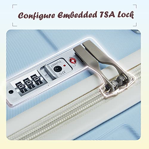 Imiomo 3 Piece Luggage Sets,Suitcase With Spinner Wheels,Luggage Set Clearance For Women, Lightweight Rolling Hardside Travel Luggage With Tsa Lock (Blue, 5Pcs) #TOP3