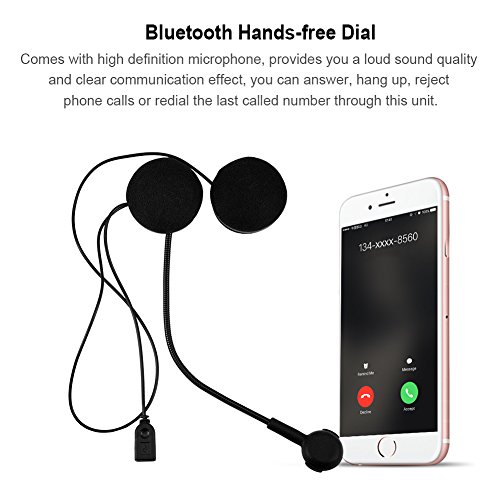 Hoofdtelefoon Motorhelm, Motorfiets Bluetooth-headset met HIFI Stereo-hoofdtelefoon Headset Handsfree Bluetooth-versie… - Image 3
