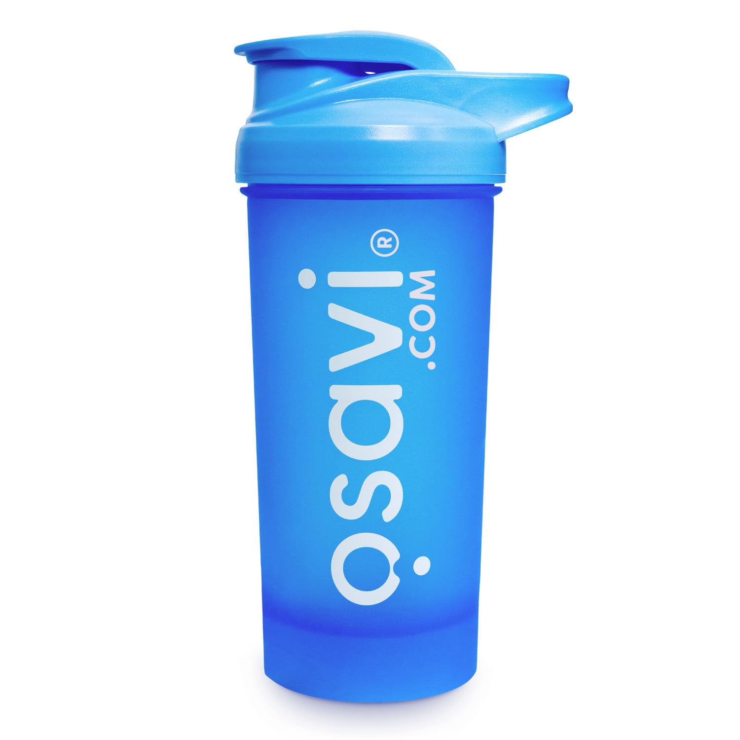 OSAVI Shaker, Blue – 700 ml | Easy–to–Use with Measuring Cup & Metal Ball | Dishwasher Safe & BPA Free