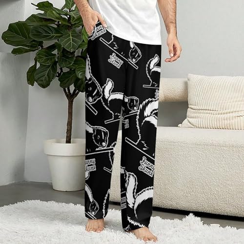 Funny Skunk Women’s Soft Pajama Lounge Pants Sleepwear Sleep Pant Straight Fit For Men4