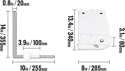 Miniatura 8 de Happybuy Murphy - Mecanismo de muelles de pared de montaje resistente, kit de bricolaje para cama King Queen (vertical), color blanco