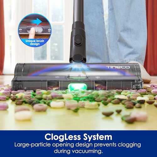 Image of Tineco Pure ONE S50 Pro Cordless Vacuum, 200AW Suction, 95Min Runtime, Anti-Tangle Brush, 120 Green Light, Easily Tackles Large Debris, Stick Vacuum Cleaner for Pet Hair, Carpet & Hard Floor