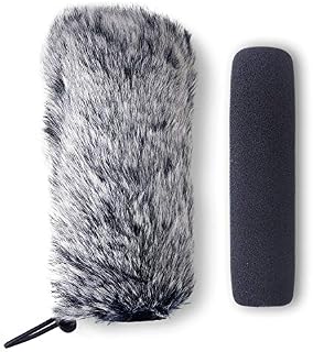 Rode VideoMic Go Furry Windscreen and Foam Cover - Rode GO Mic Camera Microphone, Indoor Outdoor Microphone Wind Muff by YOUSHARES (2 PACK)