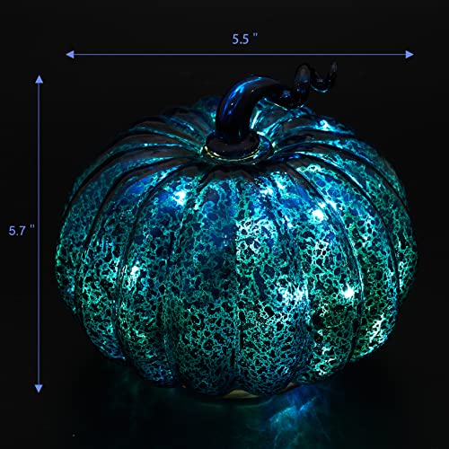Diahom Pumpkin Decor Mercury Glass Pumpkins Decoration Table Centerpieces for Fall Home Decorative - Image 6