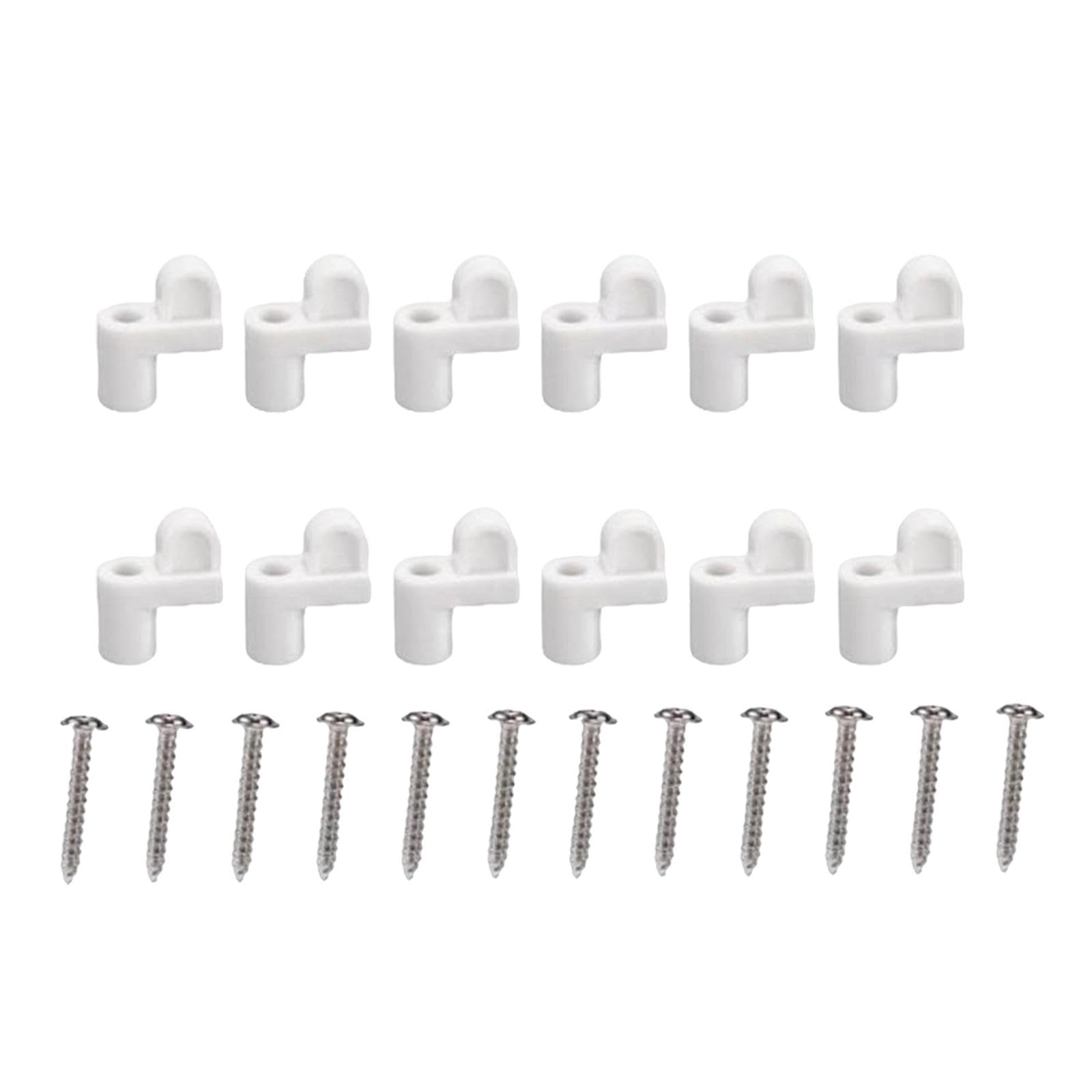 12x Window Screen Clip with Screws Sturdy Winter for Fastens Window Screens White|-picture-13