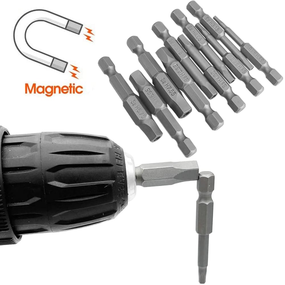 10-teiliges Pentagon-Schraubendreher-Bit-Set Magnetisch - 1/4 Zoll Sechskant, Manipulationssicher