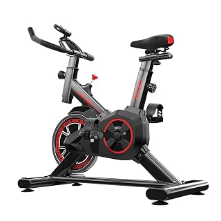 Bicicleta Ergométrica Vertical MAX Silenciosa, Preto e Vermelho
