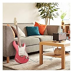 Guitare Électrique LA Taille Standard par Gear4music avec Accessoires Rose - Les Beatles, Paul McCartney, John Lennon, RIngo Starr, George Harrison Guitare Électrique LA Taille Standard par Gear4music avec Accessoires Rose – Image 2