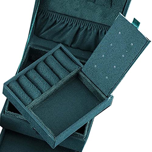 Aosekaa Caixa de joias moderna flocagem de presente forro gaveta à prova de arranhões suporte de exi