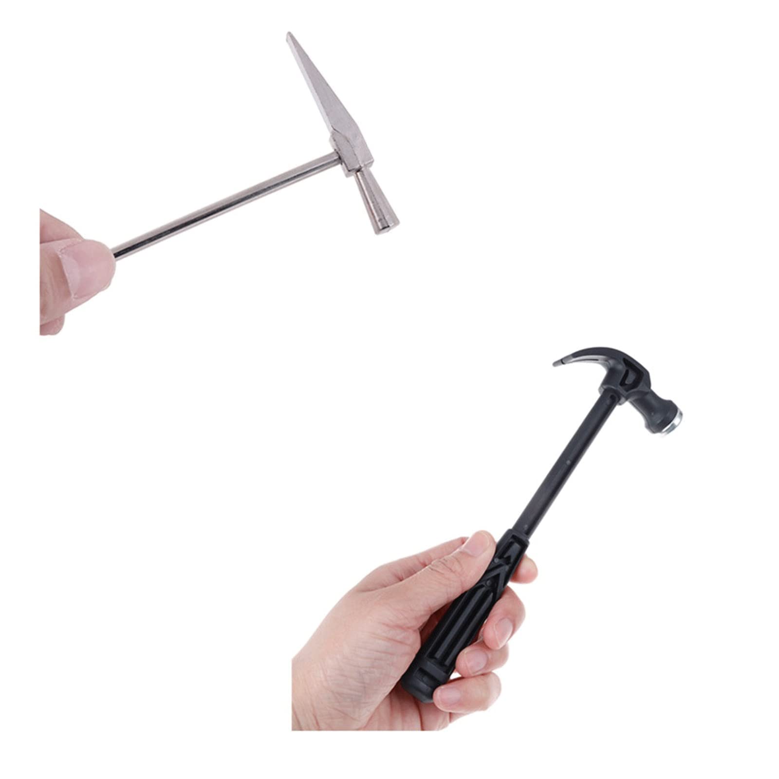 1 szt. Miniaturowy młotek pazurowy do obróbki drewna, dziurkacz do gwoździ, młotek metalowy/mały młotek żelazny, narzędzie ręczne do naprawy zegarków, awaryjny młotek ewakuacyjny