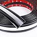 Car Elements 16Ft Heavy Duty Automotive Trim Molding 43mm Wide Car Side Moldings Self Adhesive, UV Protected Scratch-Proof for Truck RV Boat Body Bumper Door Window (Black with Chrome)