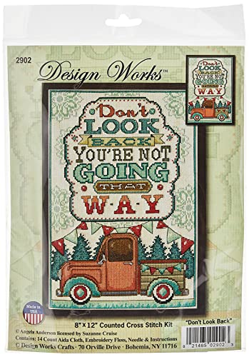 Design Works Crafts Inc. Don't Look Back, 8'' x 12'' Counted Cross Stitch Kit