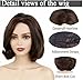 Daiaces Short Brown Bob Wigs for Women Natural Wavy Mix Brown Color Layered Bob Wig Fashion Hairstyle for Daily Party Costume