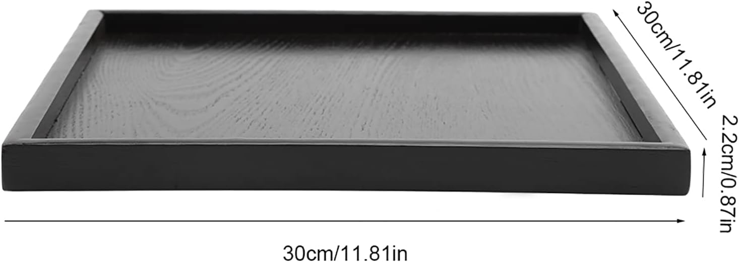 Wooden Tea Serving Tray Elegant Restaurant Snack Food Plate for Home Hotel Restaurant Cafe (30 * 30)