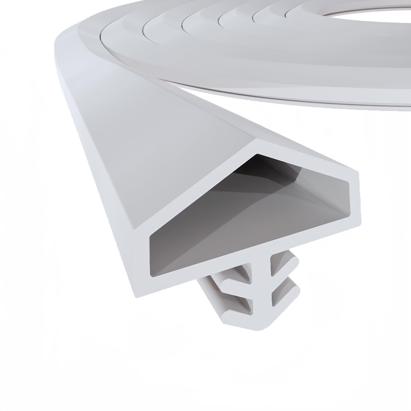 PRIOstahl Türdichtung flexible Dichtung Dichtband Gummidichtung Holztürdichtung - Weiss Länge: 200 Meter Falzbreite: 12mm Haustürdichtung Zargendichtung Zugluftstopper für Türen aus Weich-PVC