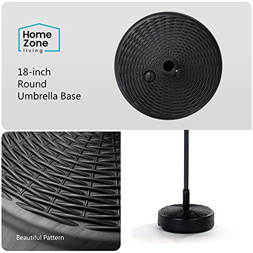 Image of Home Zone Living 40lb Round Fillable Patio Umbrella Base Stand, 18in