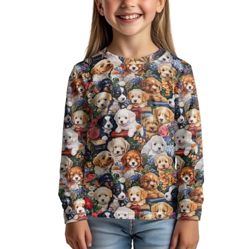 Image of Uourmeti Long Sleeve Tops for Boys Graphic T Shirts Teen Girls Active Pullover Tees