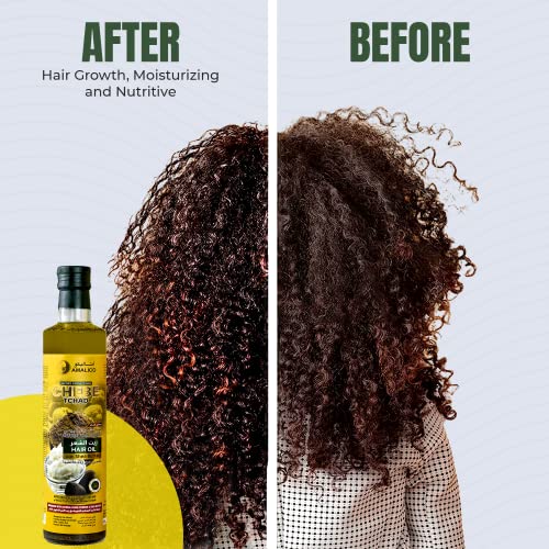 Amalico Shea Butter & Chebe Oil For Hair Growth - (8.45 Fl. Oz) Ready-Touse 100% All Natural African Chebe Powder For Hair Growth With Shea Butter, Olive Oil, Ostrich Oil, Palm Oil, Sweet Almond Oil #TOP5