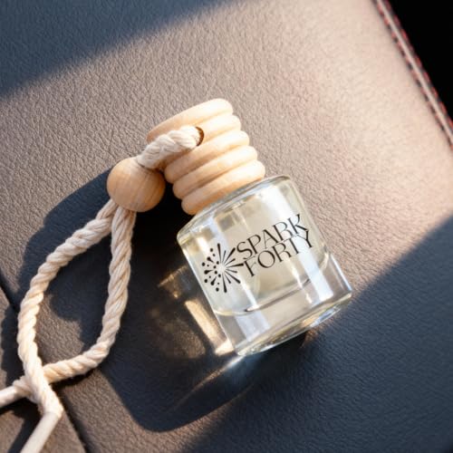 Image of Spring Car Air Freshener Hanging | Car Perfume, 0.27 fl oz (8 ml) | 30-Day Luxury Glass Diffuser | Bergamot, Florals & Amber Musk | Long-Lasting Spring Scent