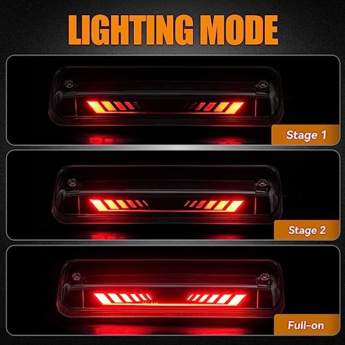 Image of Third 3rd Brake Light LED for 2004-2008 Ford F150, High Mount Rear Brake Lights Assembly for 04-08 F-150, Waterproof Center Cab Cargo Lamp Stop Light