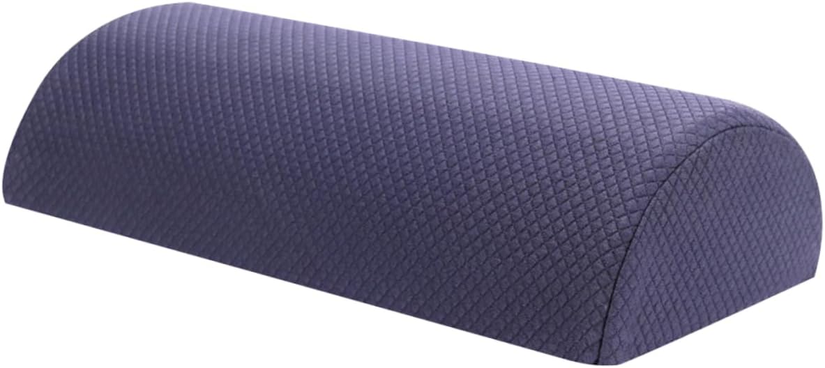 OUNONA Memory Foam Leg Bolster Pillow Semi-Roll Design Adjustable Support for Back and Knees Detachable Lumbar Cushion for Sciatica Relief in Office and Travel