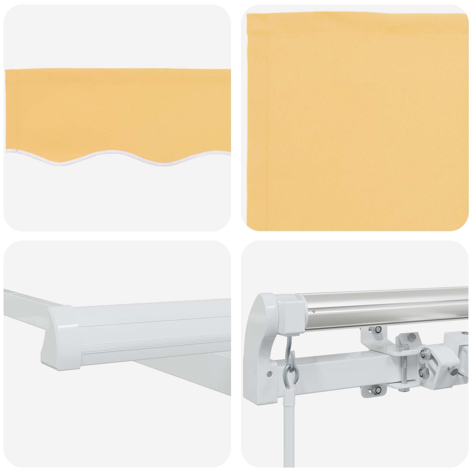Tenda da sole manuale, 4,5 x 3 m, con braccio articolato, per