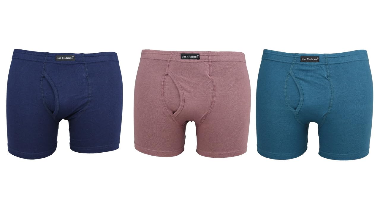 John GladstoneMen's Cotton Inner Elastic Boxer - 3 Pack