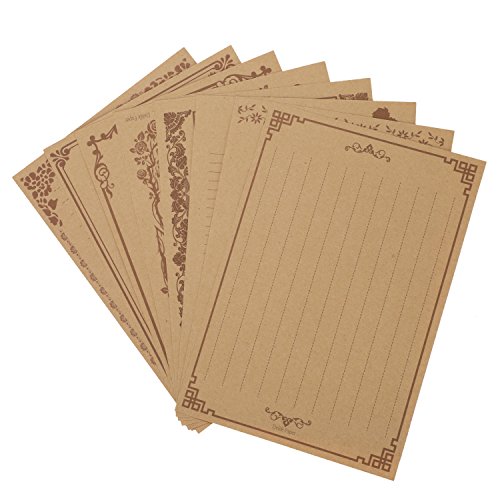 便箋 便せん レター用紙 レトロ 大容量 レターペーパー 母の日 手紙用紙 14.5*21cm ラブレター 書き用紙 結婚 お祝い お見舞い レター用品 挨拶 案内 感謝 告白用 誕生日 記念日 お歳暮 オフィス ビジネス 事務 業務用 カーキ