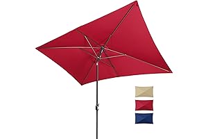 6.5ft x 10ft Rectangular Outdoor Umbrella