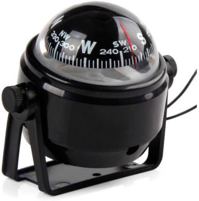 Waterproof Nautical Compass for Marine Boat Pivoting Electronic LED Light Navigation Positioning