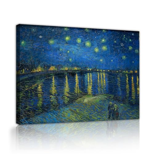 Tableau Nuit étoilée sur le Rhône pour créer un salon élégant et apaisant