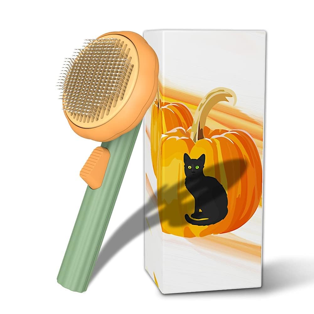 ZOVISU Pet Pumpkin Brush, Pet Grooming Self Cleaning Slicker Brush for Dogs Cats Puppy Rabbit, Cat Brush Grooming Gently Removes Loose Undercoat, Mats Tangled Hair Slicker Brush (B0CTMTCXTF) Amazon Price History, Amazon Price Tracker