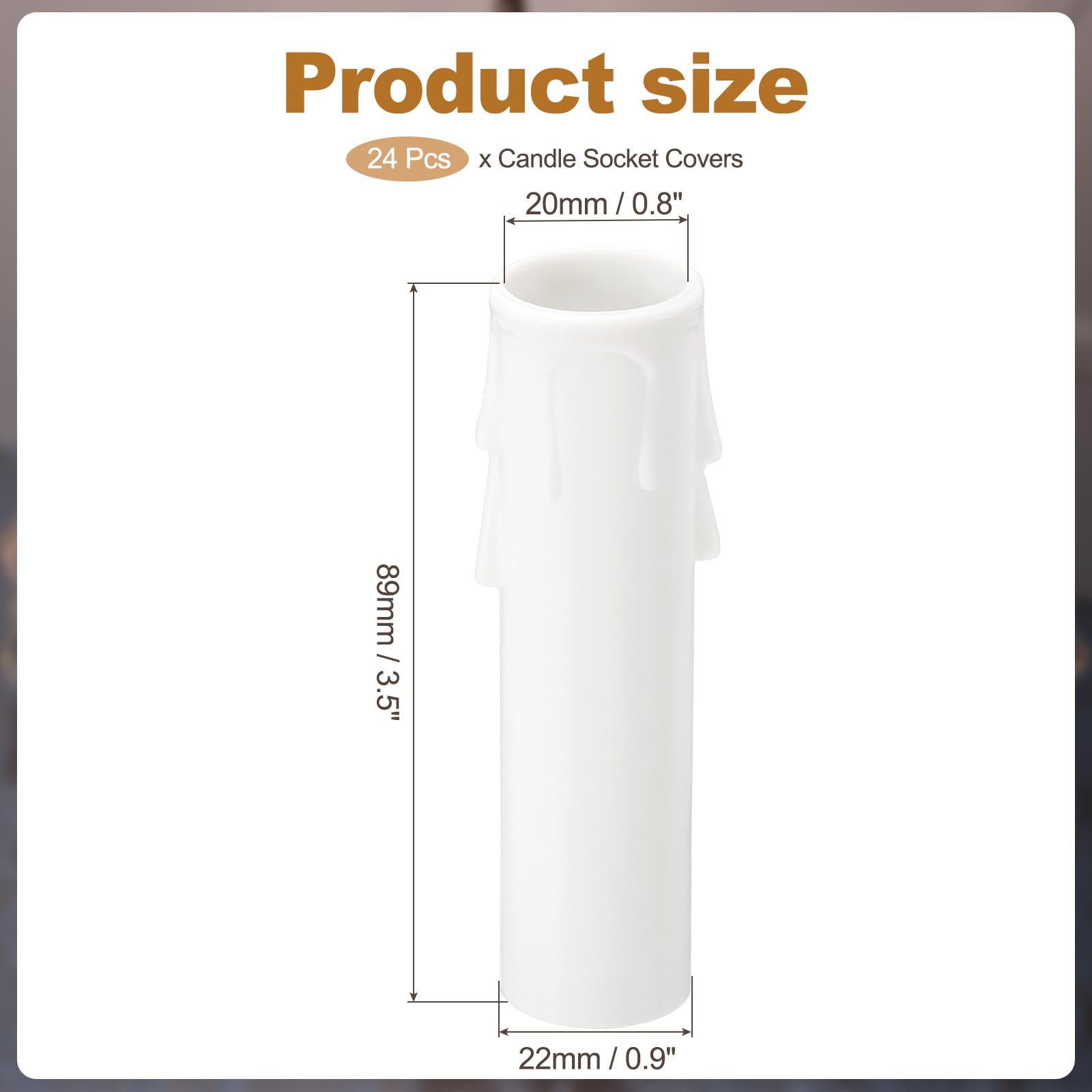 PATIKIL 3.5 Inch Tall Candle Covers Sleeves - Image 2