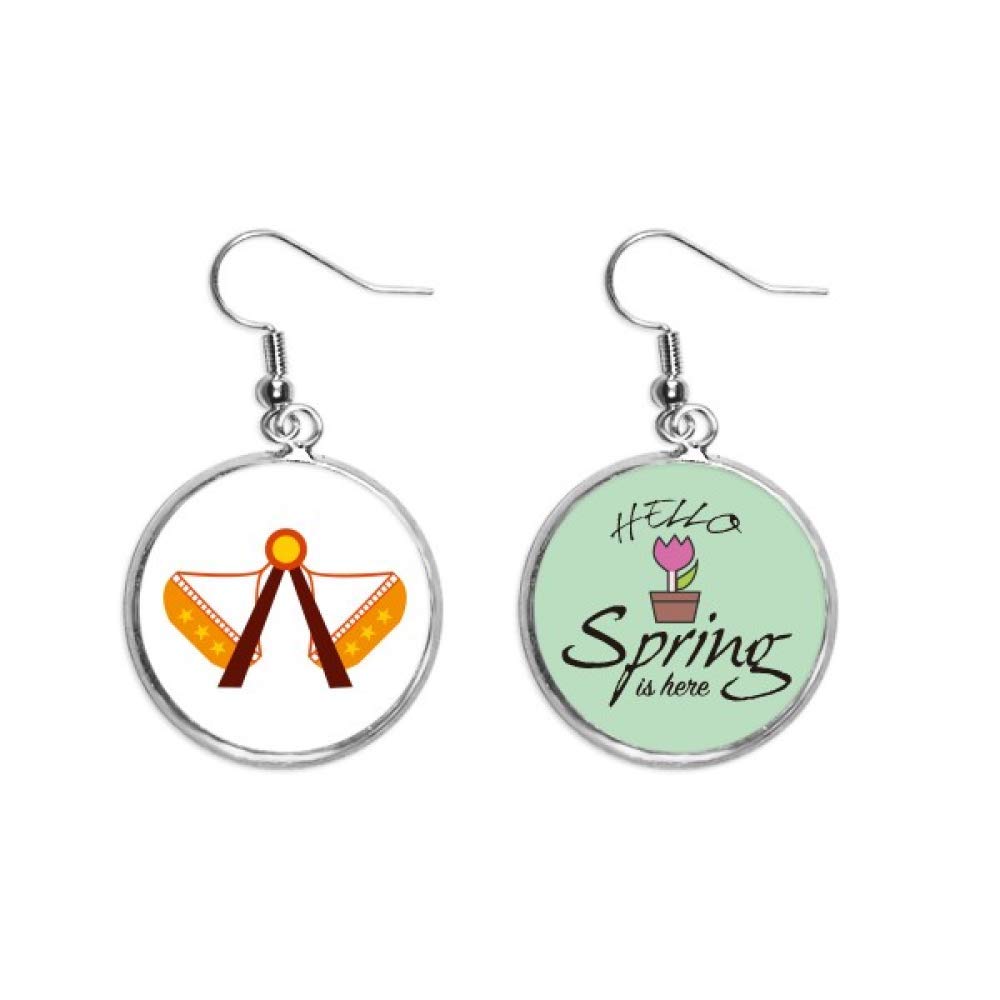 Pendientes de primavera parque de diversiones joya original para regalar 5