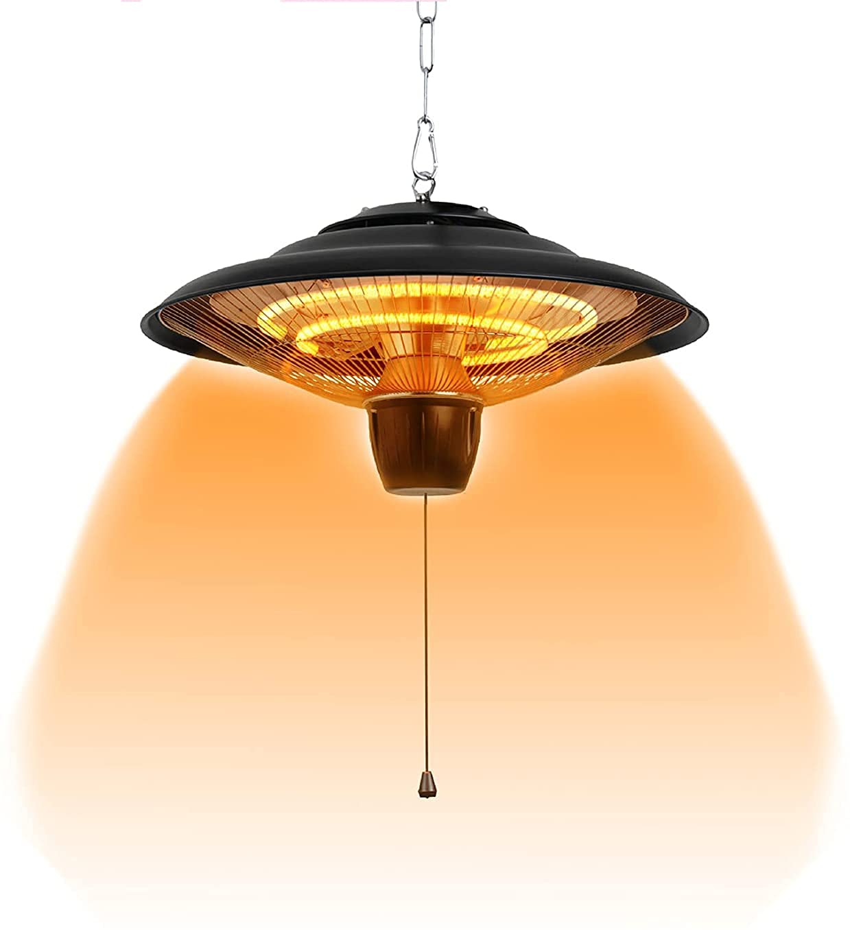 Riscaldatore da Terrazza Stufa a infrarossi Riscaldatori per esterni Riscaldatore elettrico per patio 1500W Riscaldatore radiante a infrarossi resistente alle intemperie Certificato GS/CE/EMC Uso este