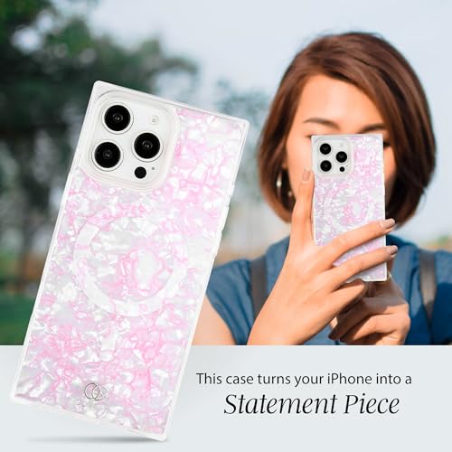 Image of COCOMII Rectangle for iPhone 13 Pro Max Case, Hot Pink Opal