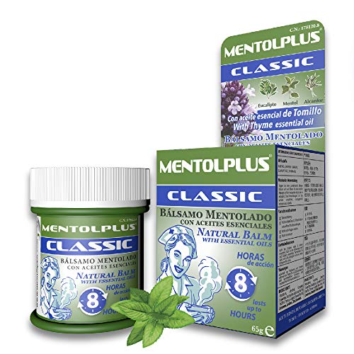 Mentolplus Classic Bálsamo Mentolado 100% Natural, Inspira y ¡Respira!, con Aceites Esenciales 65 ml