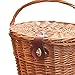 Yiju Handcrafted Bike Basket for Front Storage, Rattan with Lid for Girls, Brown