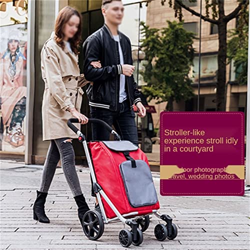 BNNP Einkaufstrolley Klappbar Faltbar Großkapazitätsklappbarer Einkaufswagen mit Abnehmbarer Einkaufstasche, die for… – Bild 4