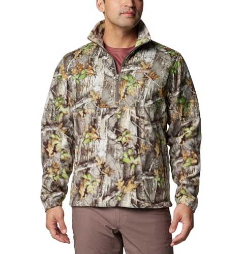 Columbia Men's PHG Fleece Overlay II 1/4 Zip, Timberwoods Camo/Timberwoods Camo, Small