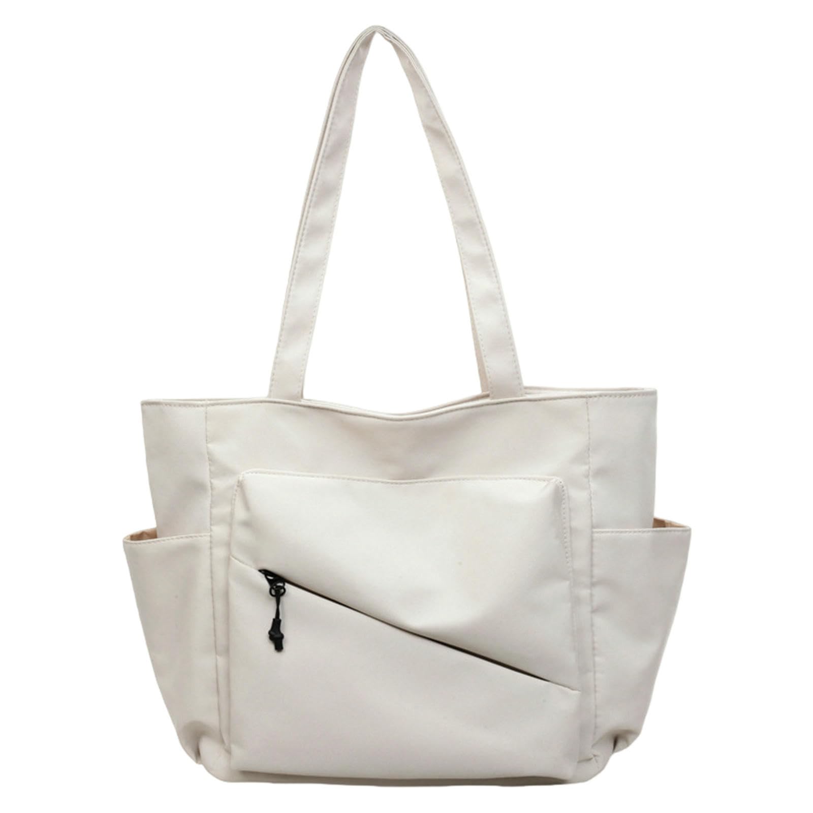 ZCABYBD East-West Crossbody Bag Tote For Women Commuting Large-capacity Shoulder College Student Class Versatile Armpit Bag-beige